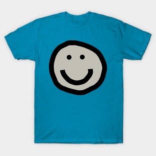 Minimal Happy Smiley Face Lead Crystal T-Shirt